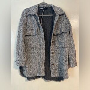 Zara herringbone shacket size XS business casual thick